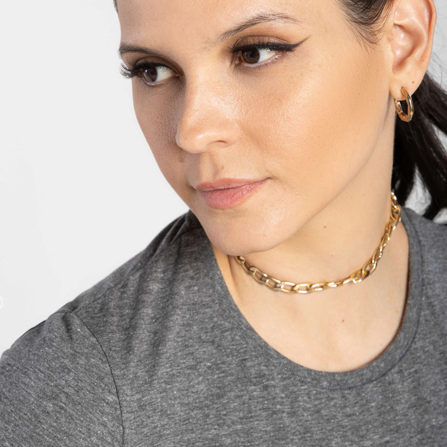 Tech T-Shirt Anti Odor Slim Feminina - Mescla Escuro