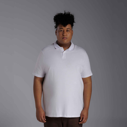 Camisa Polo Tech Anti Odor Plus Masculina - Branco