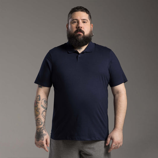 Camisa Polo Tech Anti Odor Plus Masculina - Azul Marinho