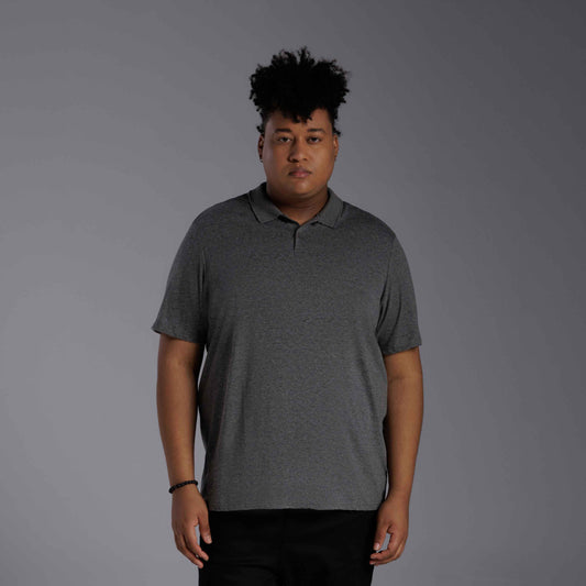 Camisa Polo Tech Anti Odor Plus Masculina - Mescla Escuro