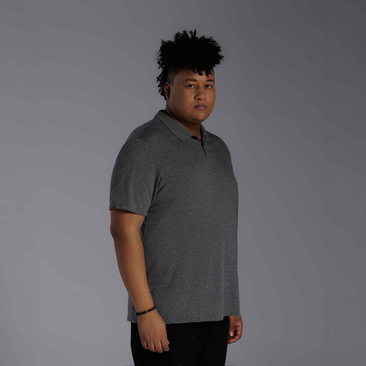 Camisa Polo Tech Anti Odor Plus Masculina - Mescla Escuro