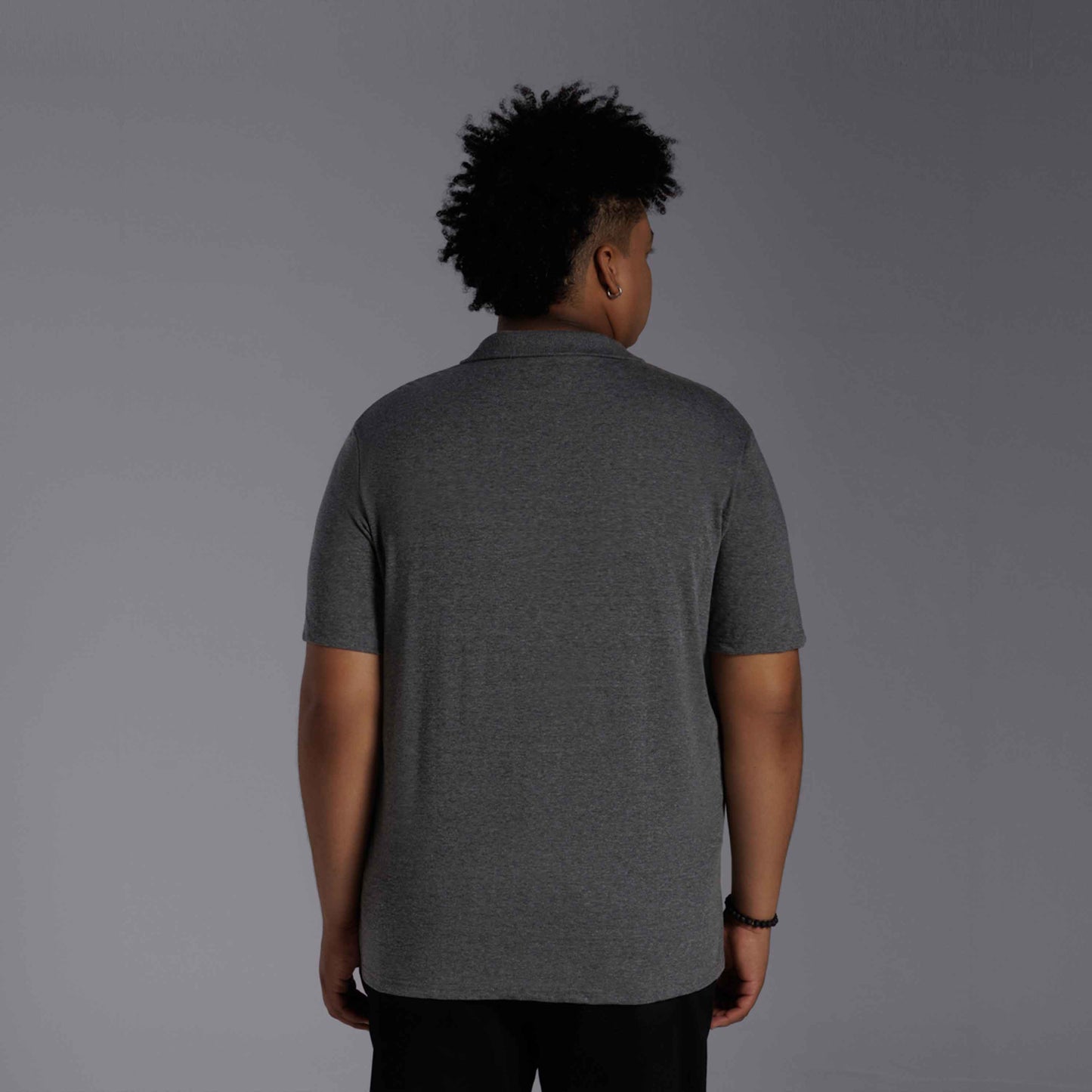 Camisa Polo Tech Anti Odor Plus Masculina - Mescla Escuro