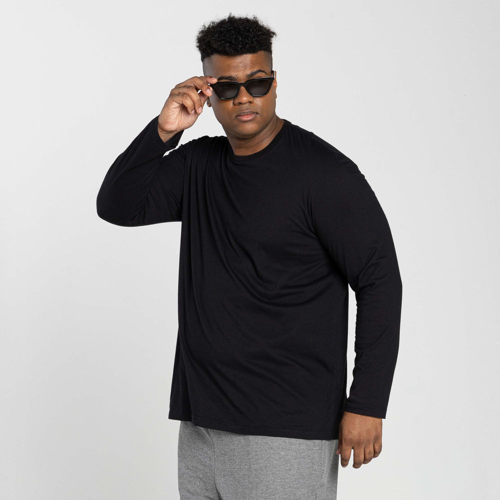 Tech T-Shirt UV Manga Longa Plus Masculina - Preto