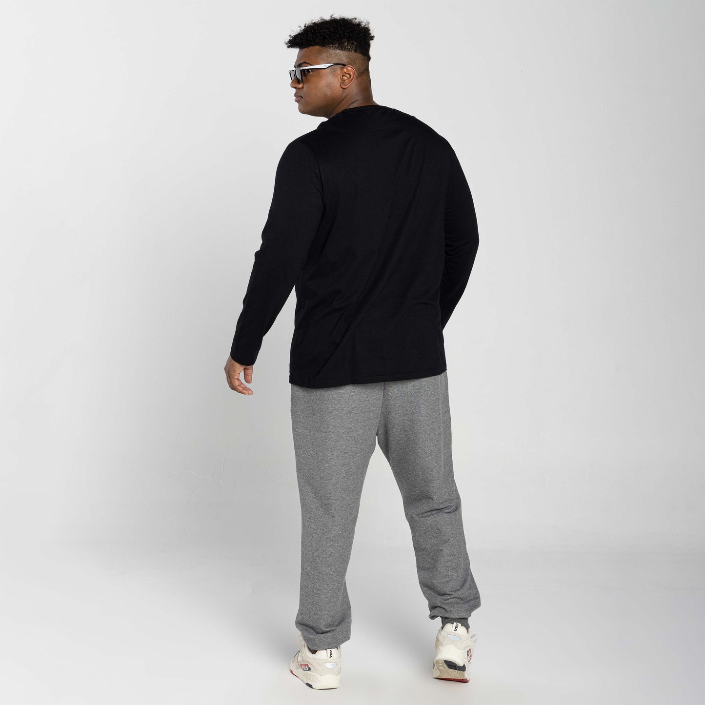 Tech T-Shirt UV Manga Longa Plus Masculina - Preto