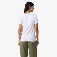 Tech T-Shirt Modal Gola U Feminina - Branco