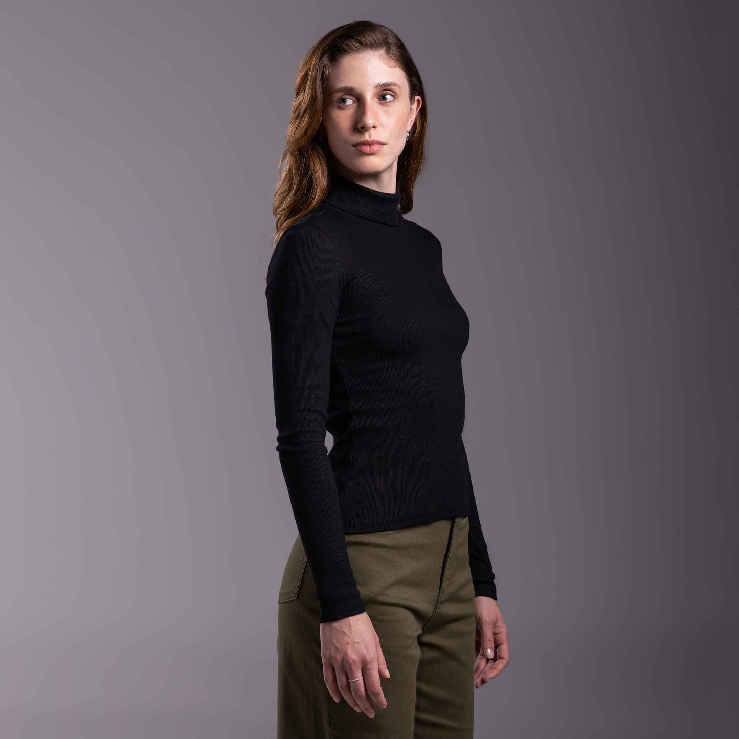 Blusa Ribana Anti Odor Gola Rolê - Preto