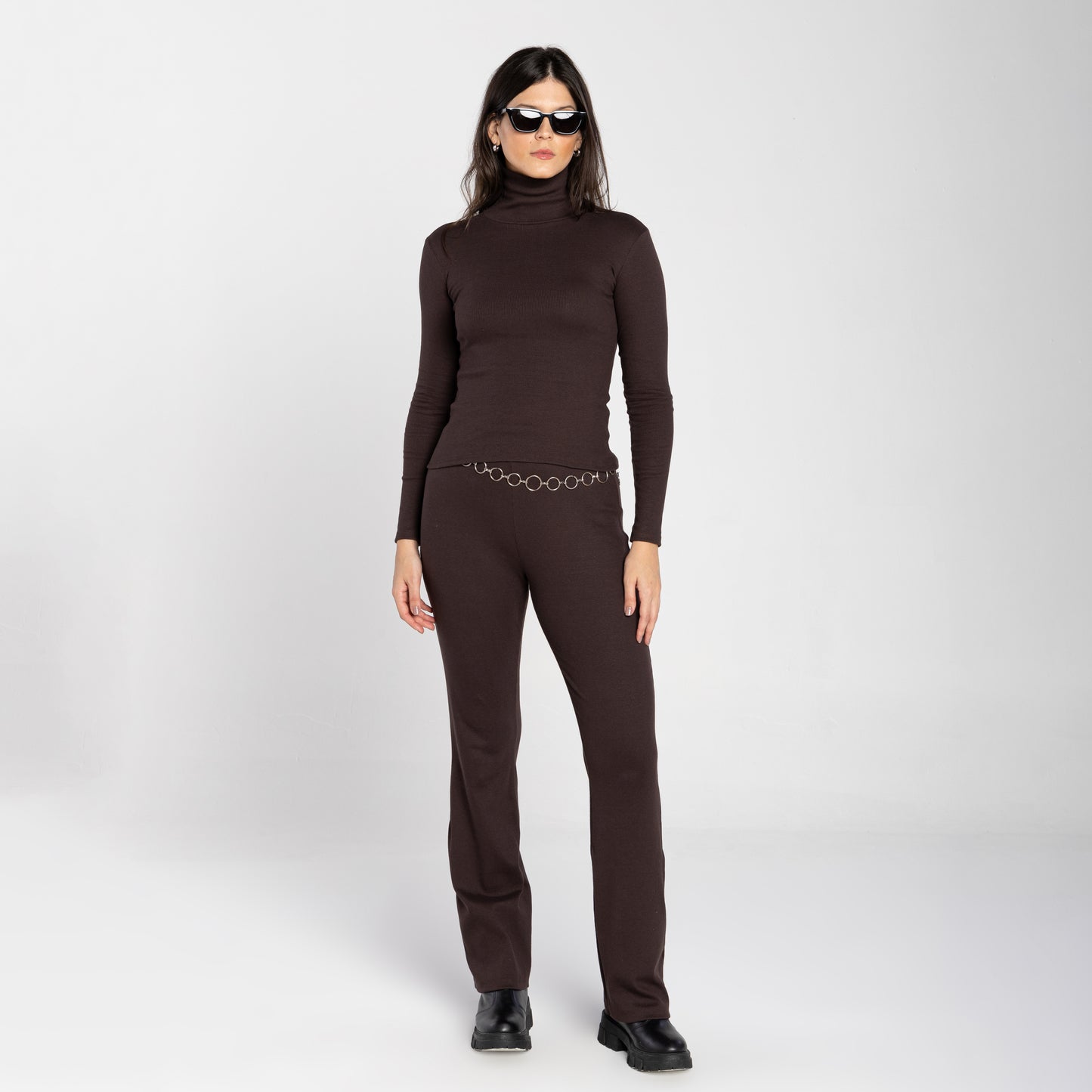 Blusa Ribana Anti Odor Gola Rolê - Marrom