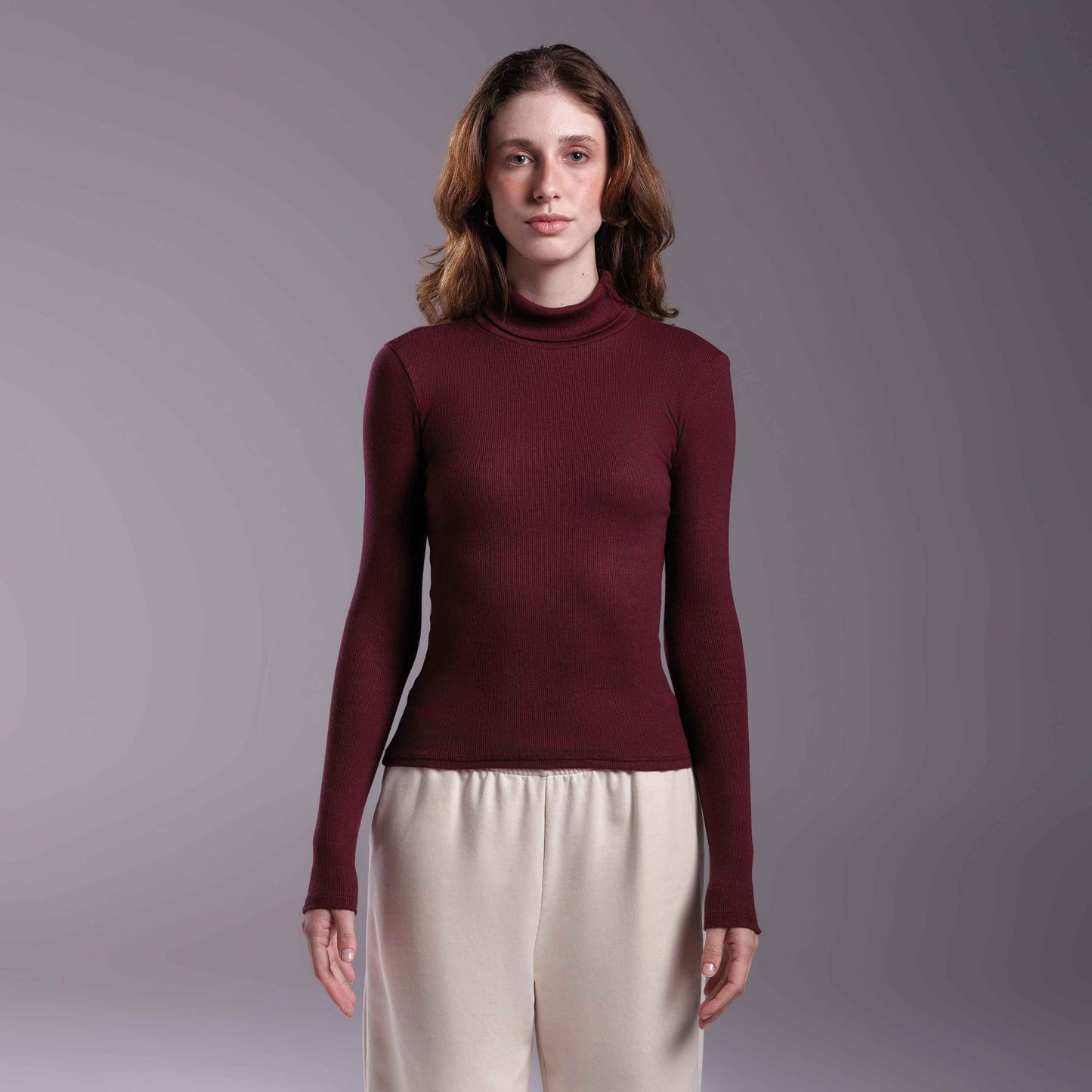 Blusa Ribana Anti Odor Gola Rolê - Roxo Amoreira