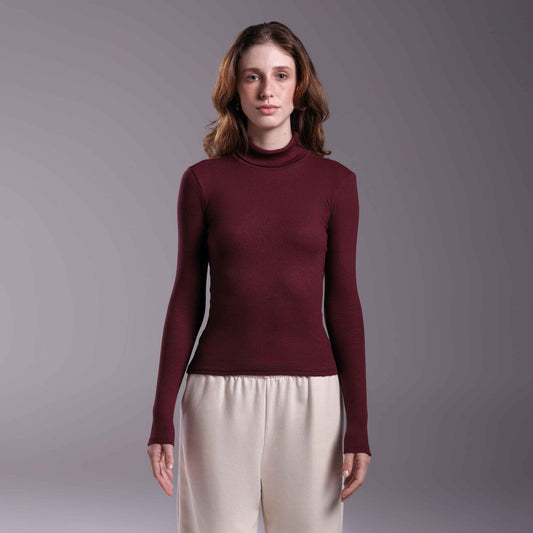 Blusa Ribana Anti Odor Gola Rolê - Roxo Amoreira