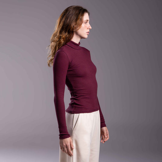 Blusa Ribana Anti Odor Gola Rolê - Roxo Amoreira