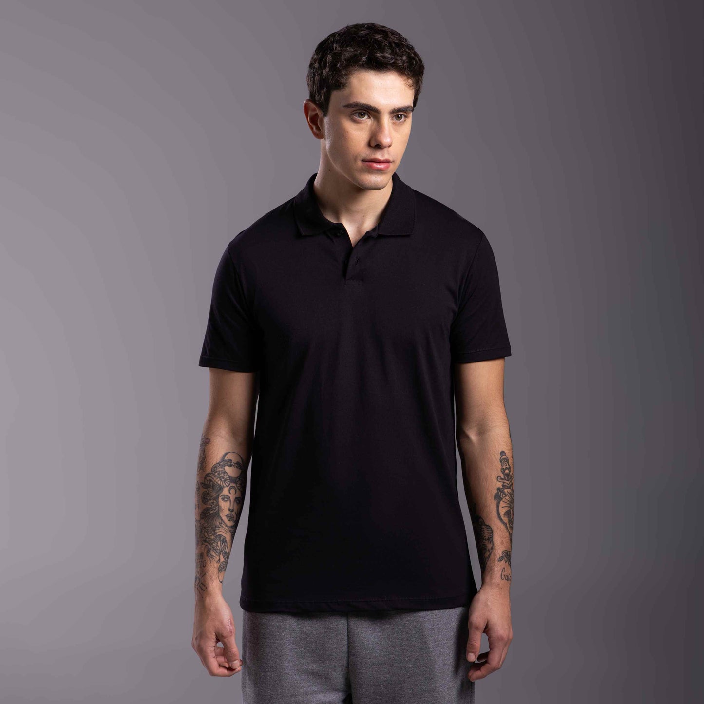 Camisa Polo Tech Anti Odor Masculina - Preto