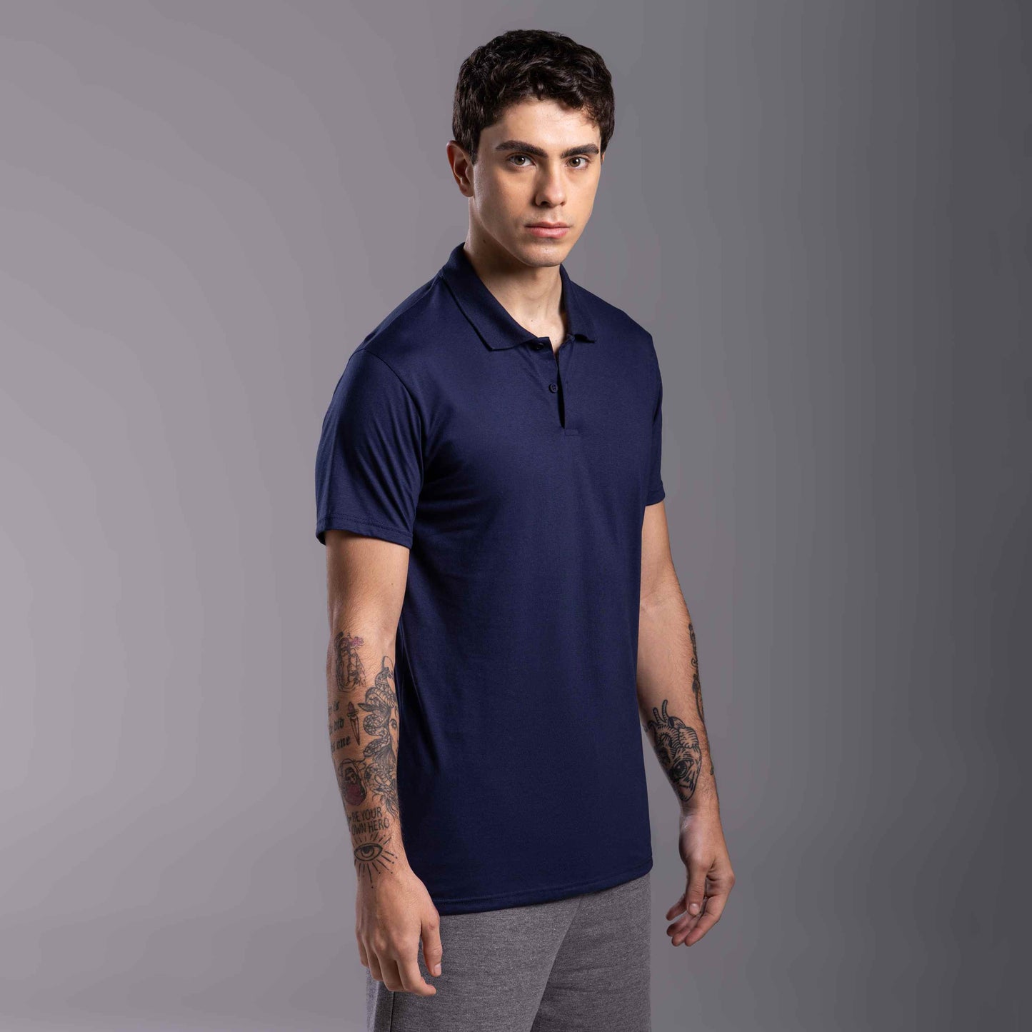Camisa Polo Tech Anti Odor Masculina - Azul Marinho