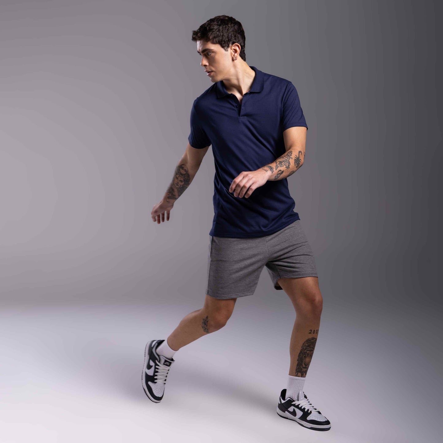 Camisa Polo Tech Anti Odor Masculina - Azul Marinho