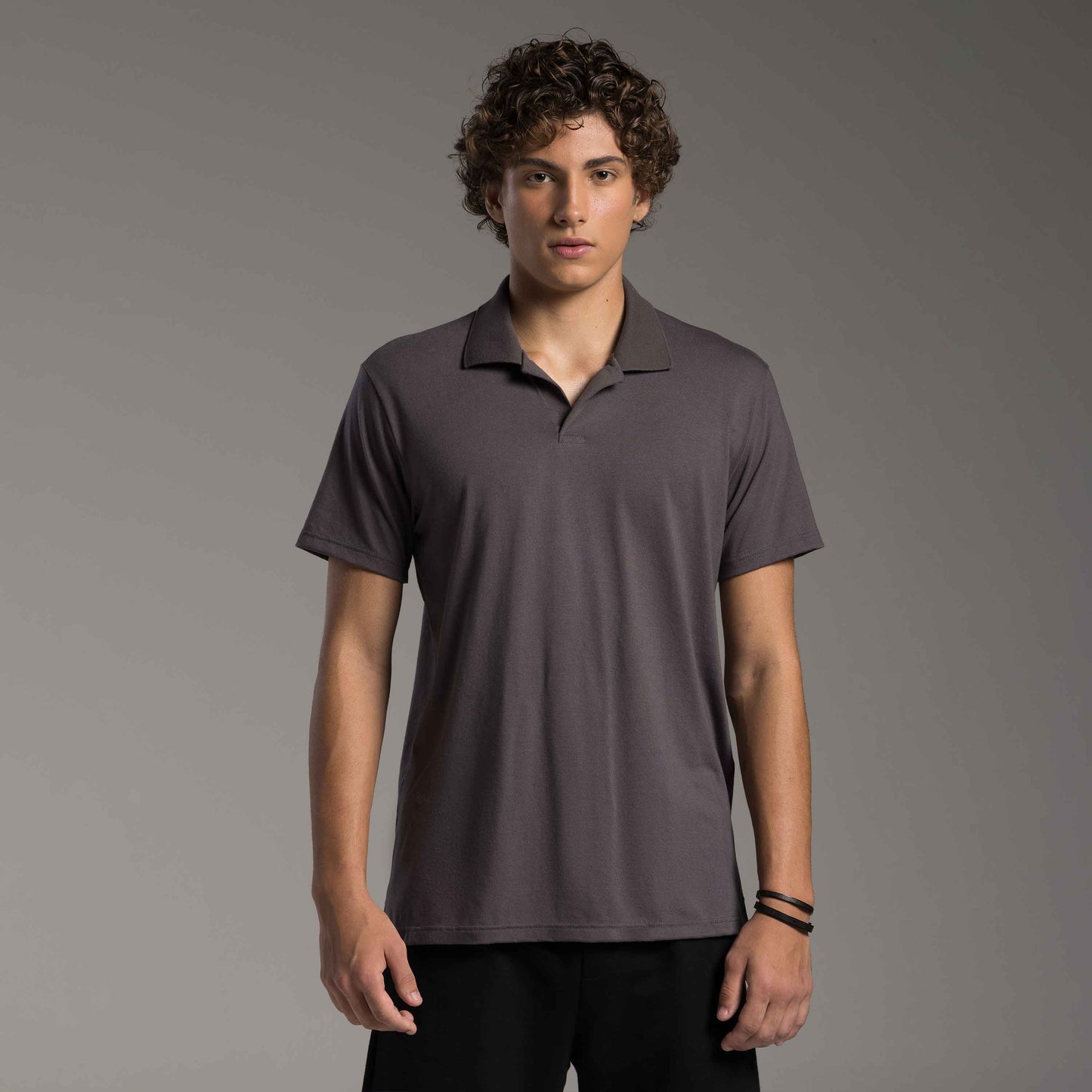 Camisa Polo Tech Air Masculina - Cinza Carvão