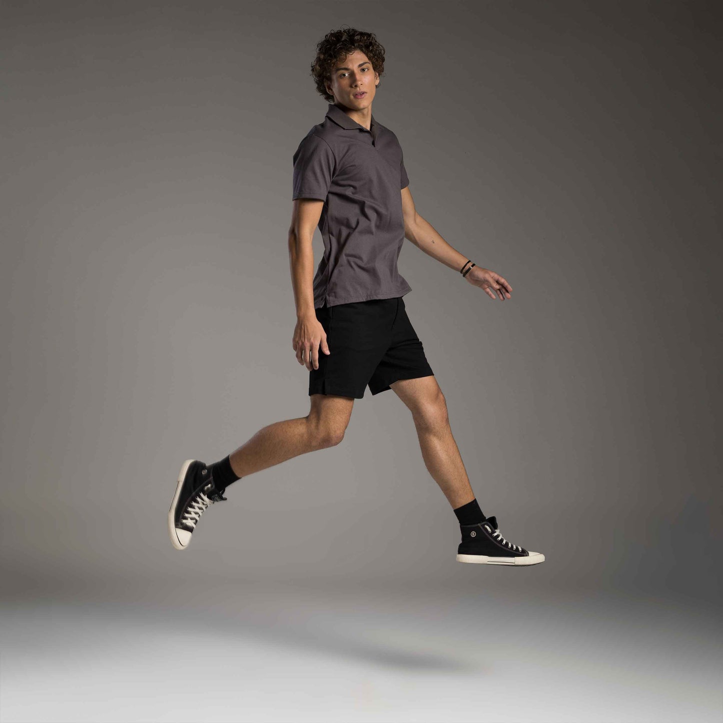 Camisa Polo Tech Air Masculina - Cinza Carvão