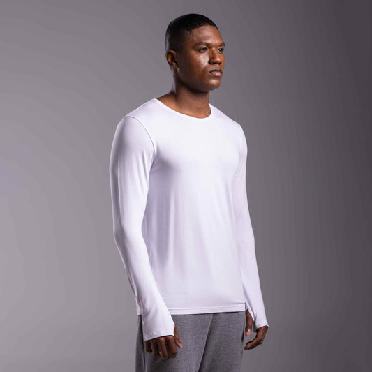 Tech T-Shirt Modal Manga Longa - Branco