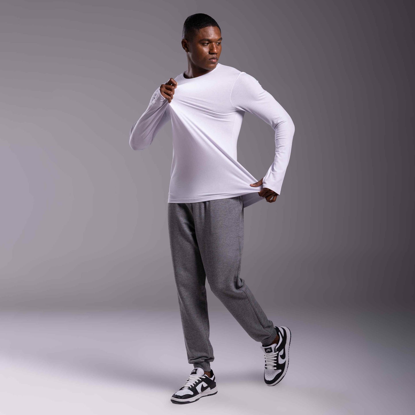 Tech T-Shirt Modal Manga Longa - Branco