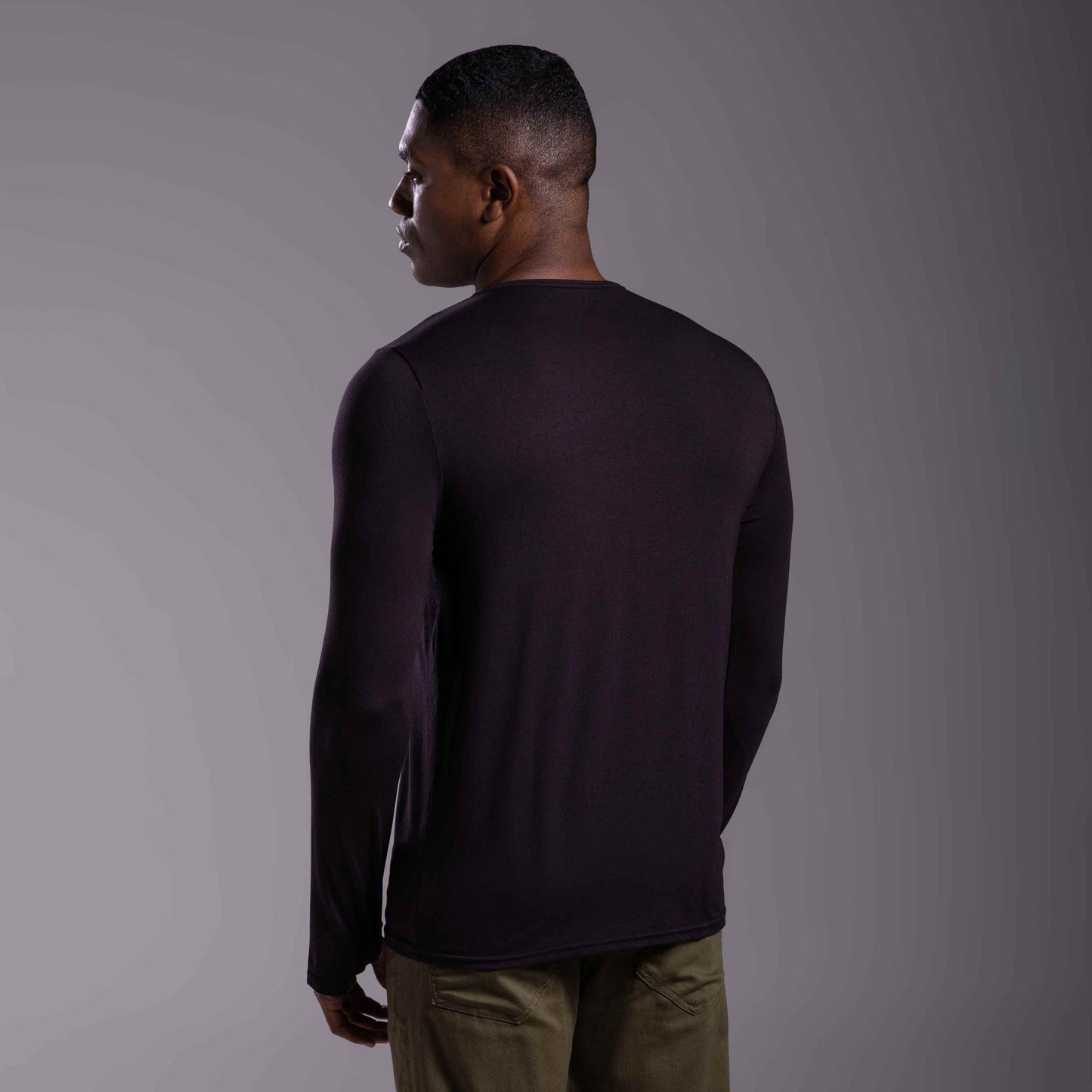 Tech T-Shirt Modal Manga Longa - Preto