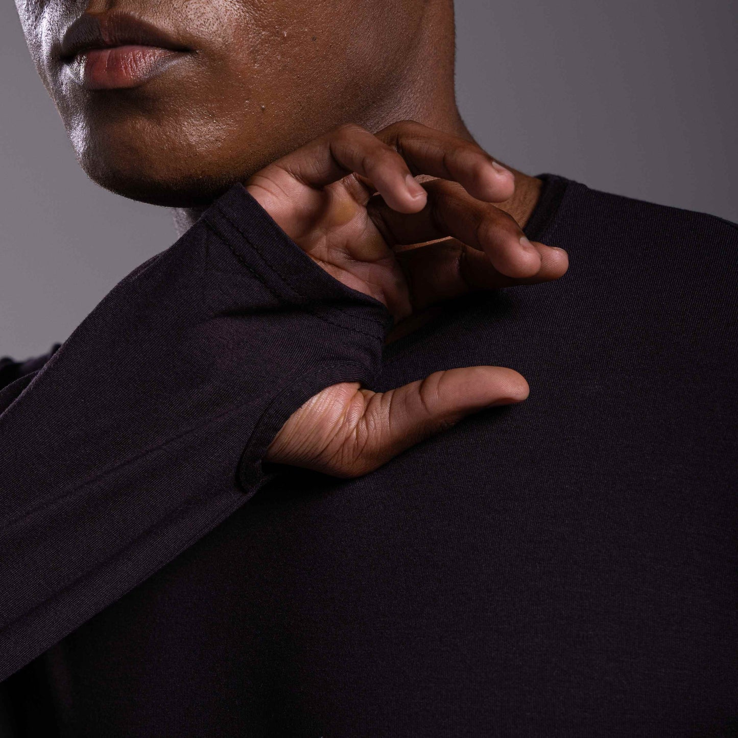 Tech T-Shirt Modal Manga Longa - Preto