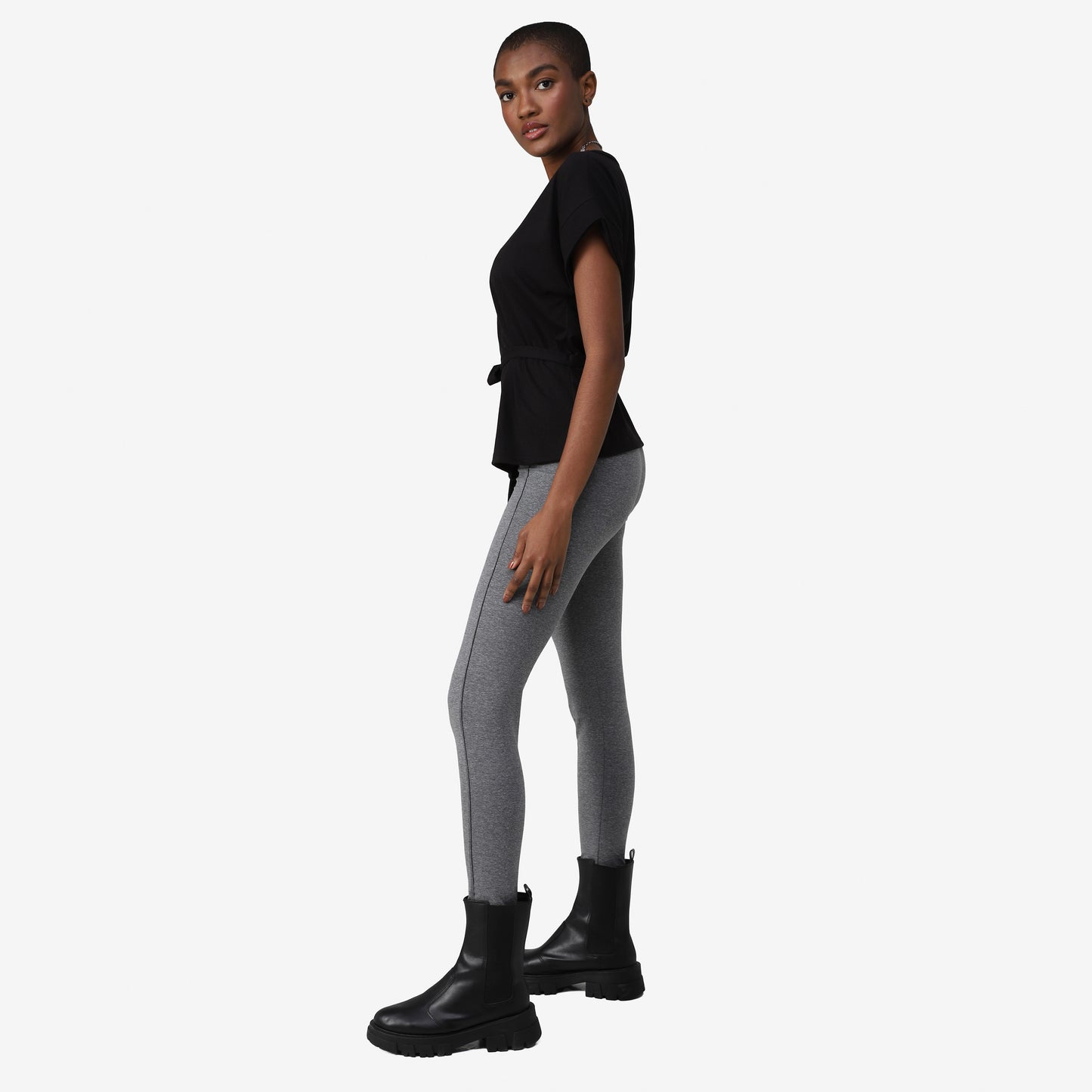Tech T-Shirt Air Amarração Feminina - Preto