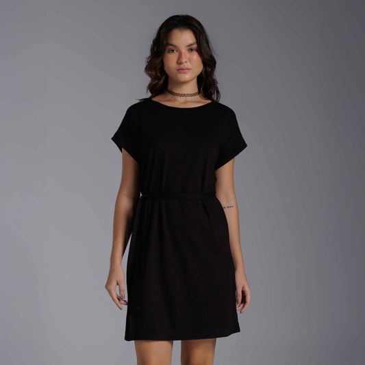 Vestido Amarração Air Feminino - Preto