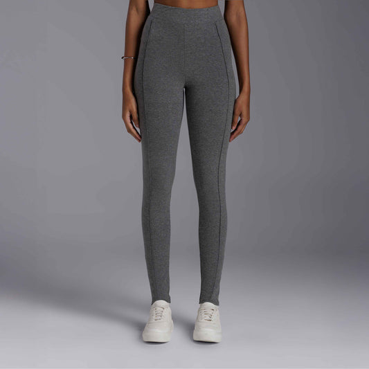Calça Legging Anti Odor Friso - Mescla Escuro