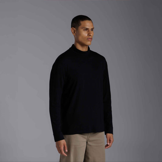 Tech T-Shirt Anti Odor Gola Rolê Masculina - Preto