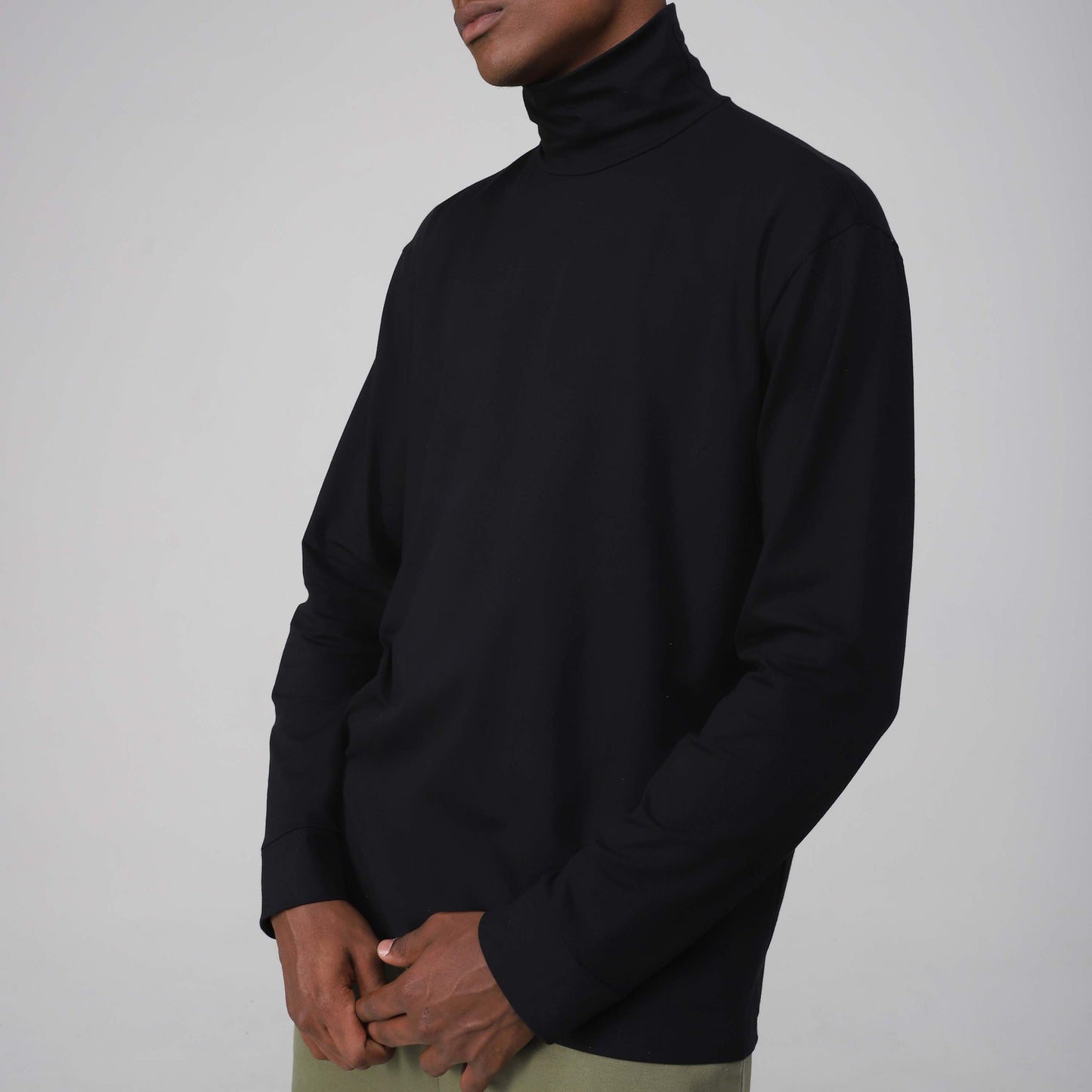 Tech T-Shirt Anti Odor Gola Rolê Masculina - Preto