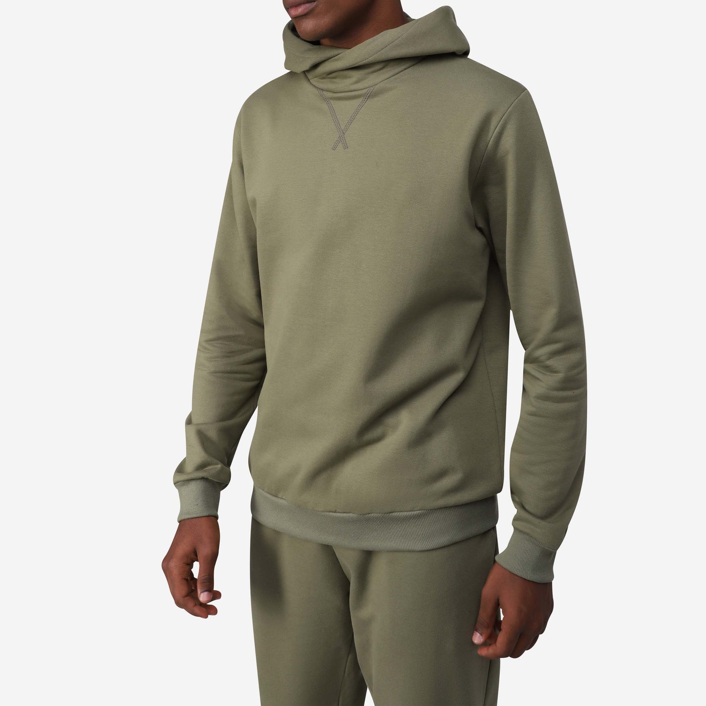 Blusão Tech Impermeável Moletom Flanelado Capuz Transpasse Masculino - Verde Militar