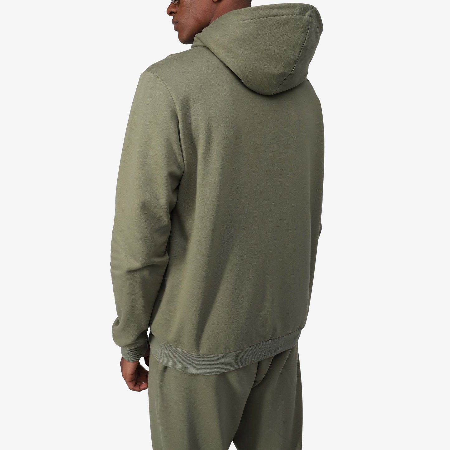Blusão Tech Impermeável Moletom Flanelado Capuz Transpasse Masculino - Verde Militar