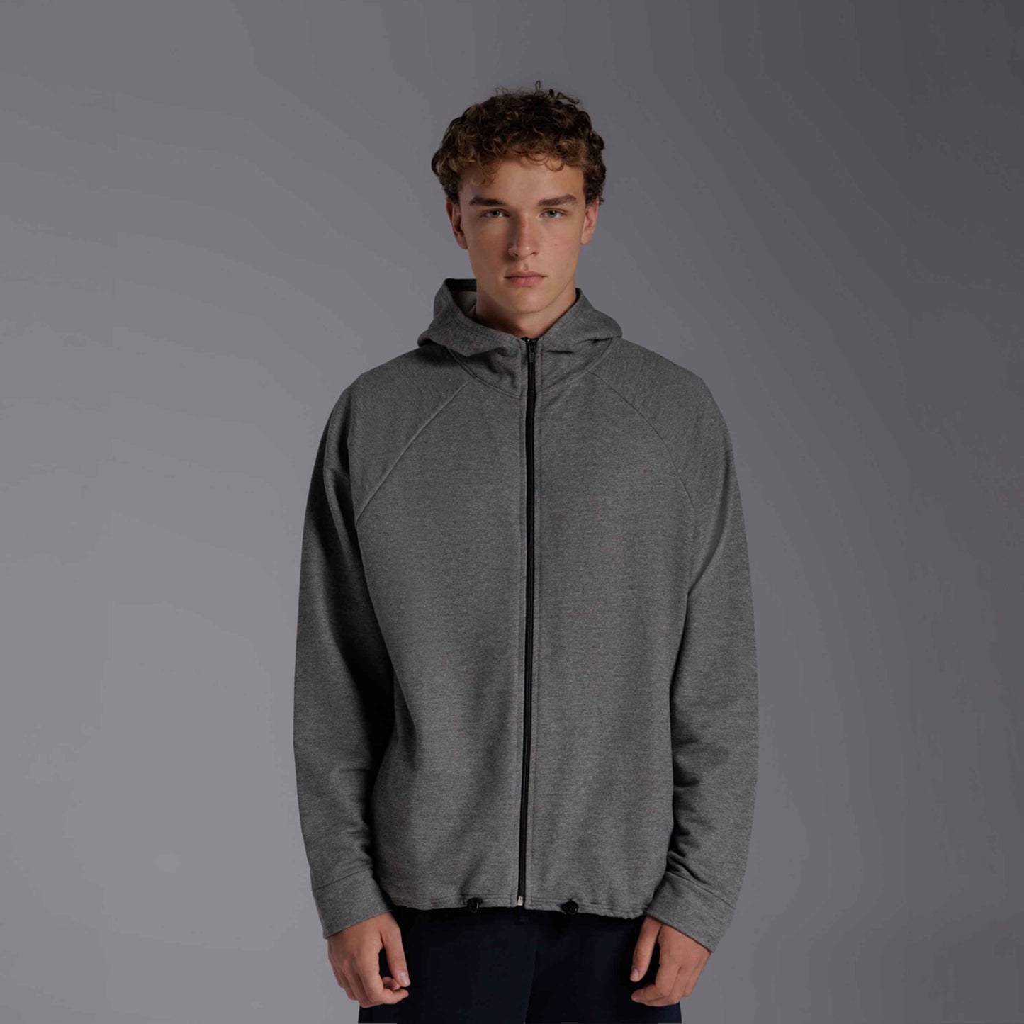 Jaqueta Moletom Tech NoLiquid Regulável Masculina - Mescla Escuro