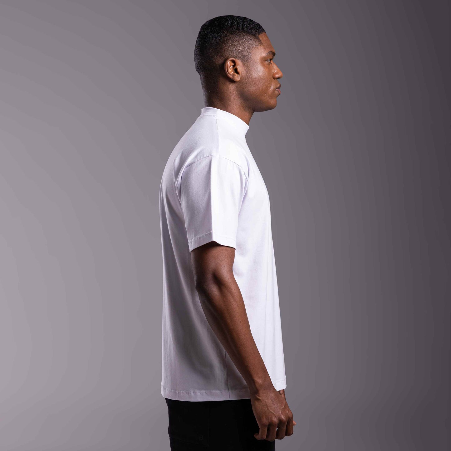 Tech T-Shirt Comfort Anti Odor Gola Alta Masculina - Branco