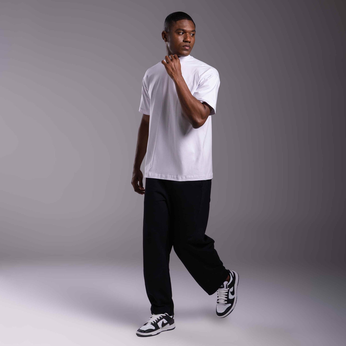 Tech T-Shirt Comfort Anti Odor Gola Alta Masculina - Branco