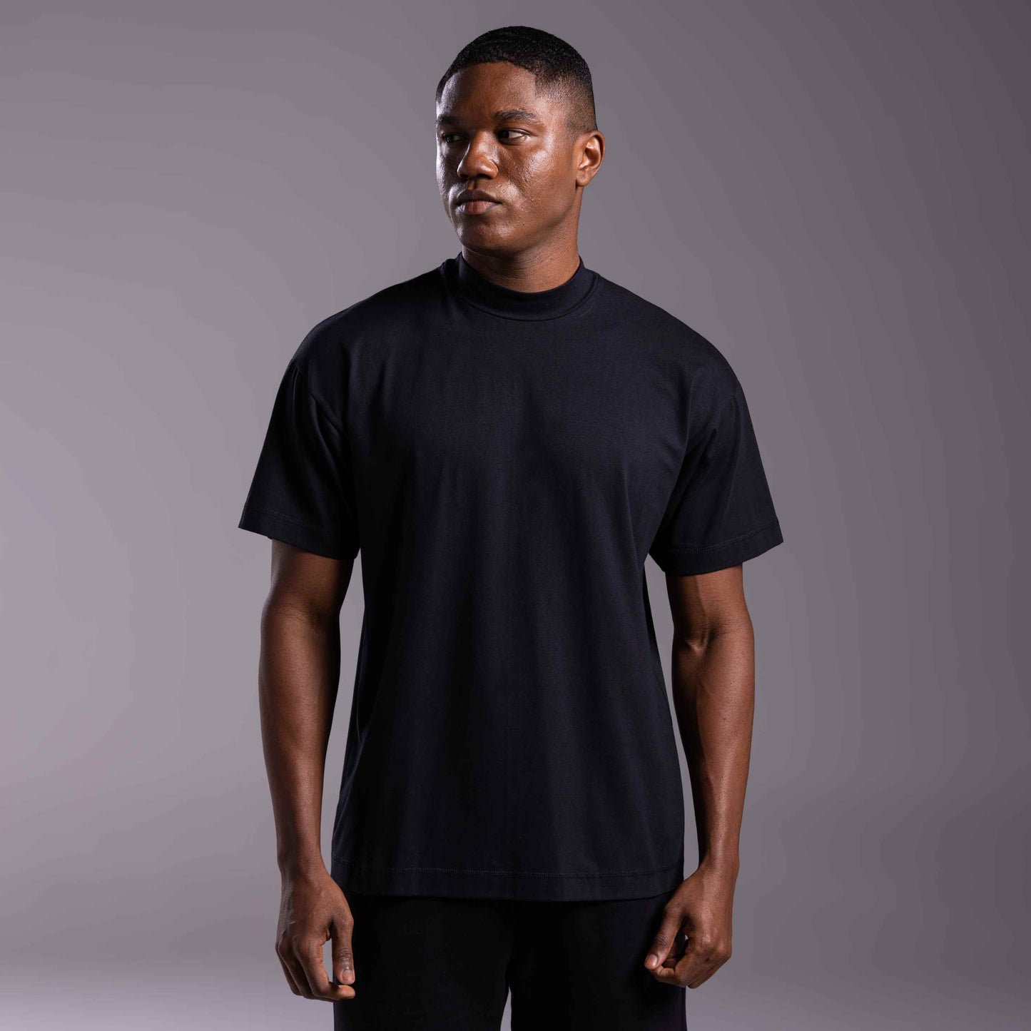 Tech T-Shirt Comfort Anti Odor Gola Alta Masculina - Preto