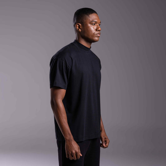 Tech T-Shirt Comfort Anti Odor Gola Alta Masculina - Preto