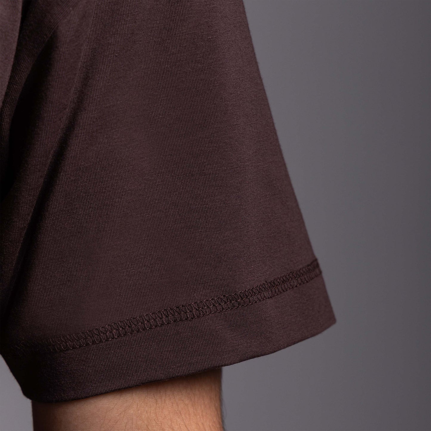 Tech T-Shirt Comfort Anti Odor Gola Alta Masculina - Marrom