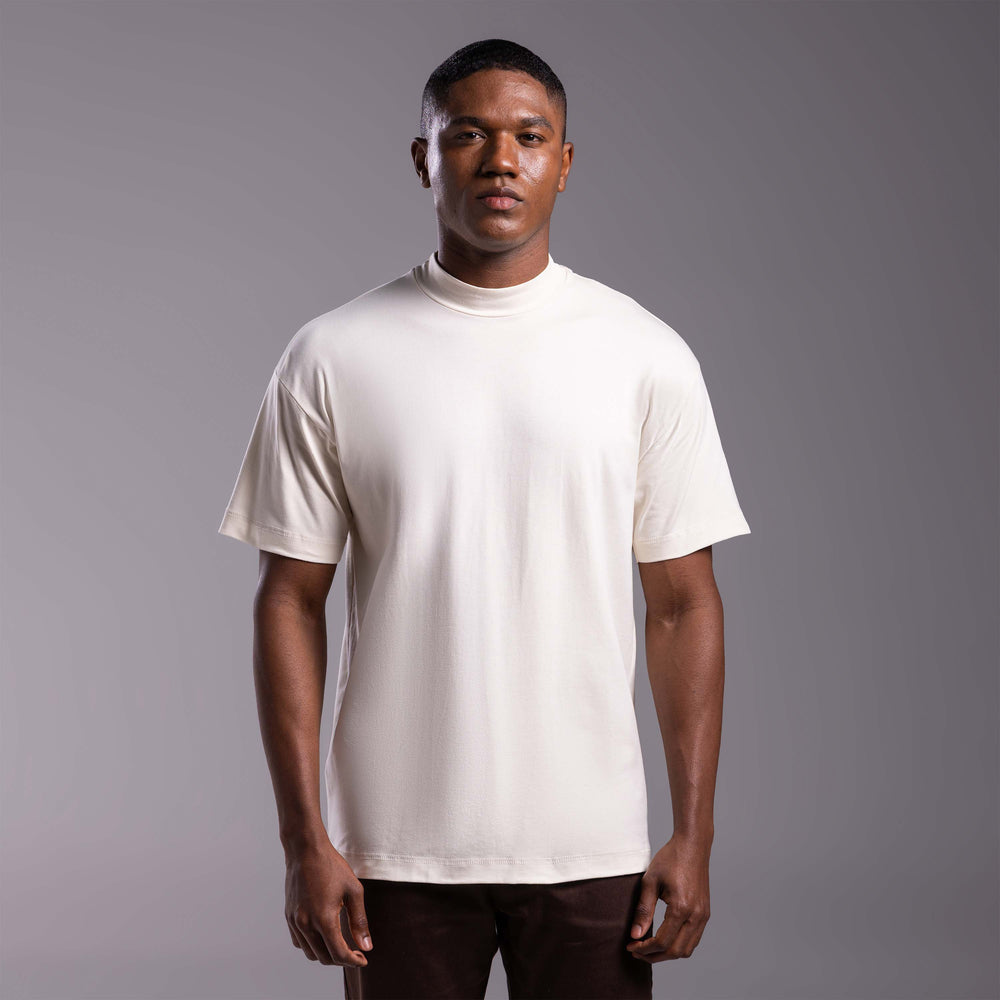 Tech T-Shirt Comfort Anti Odor Gola Alta Masculina - Off Vanilla