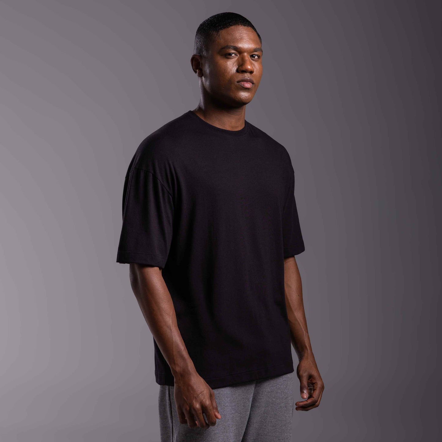 Tech T-Shirt Air Oversized Recorte Masculina - Preto