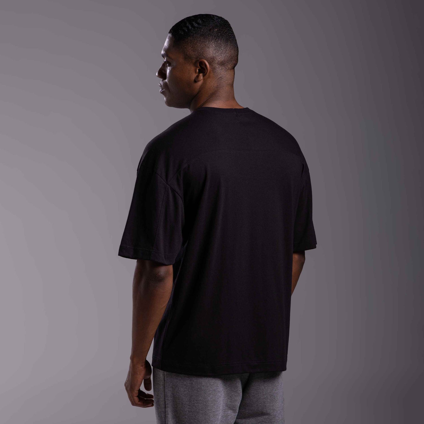 Tech T-Shirt Air Oversized Recorte Masculina - Preto