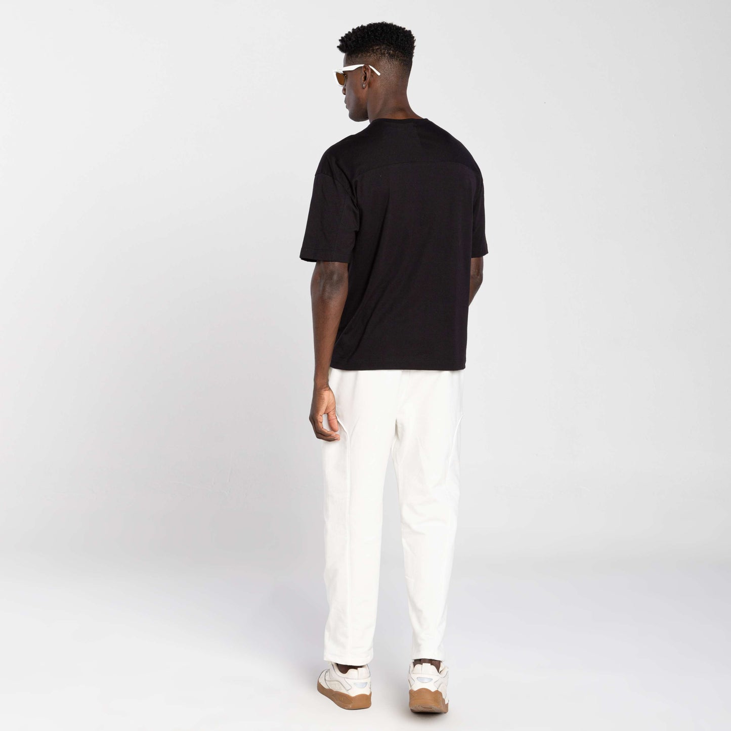 Tech T-Shirt Air Oversized Recorte Masculina - Preto