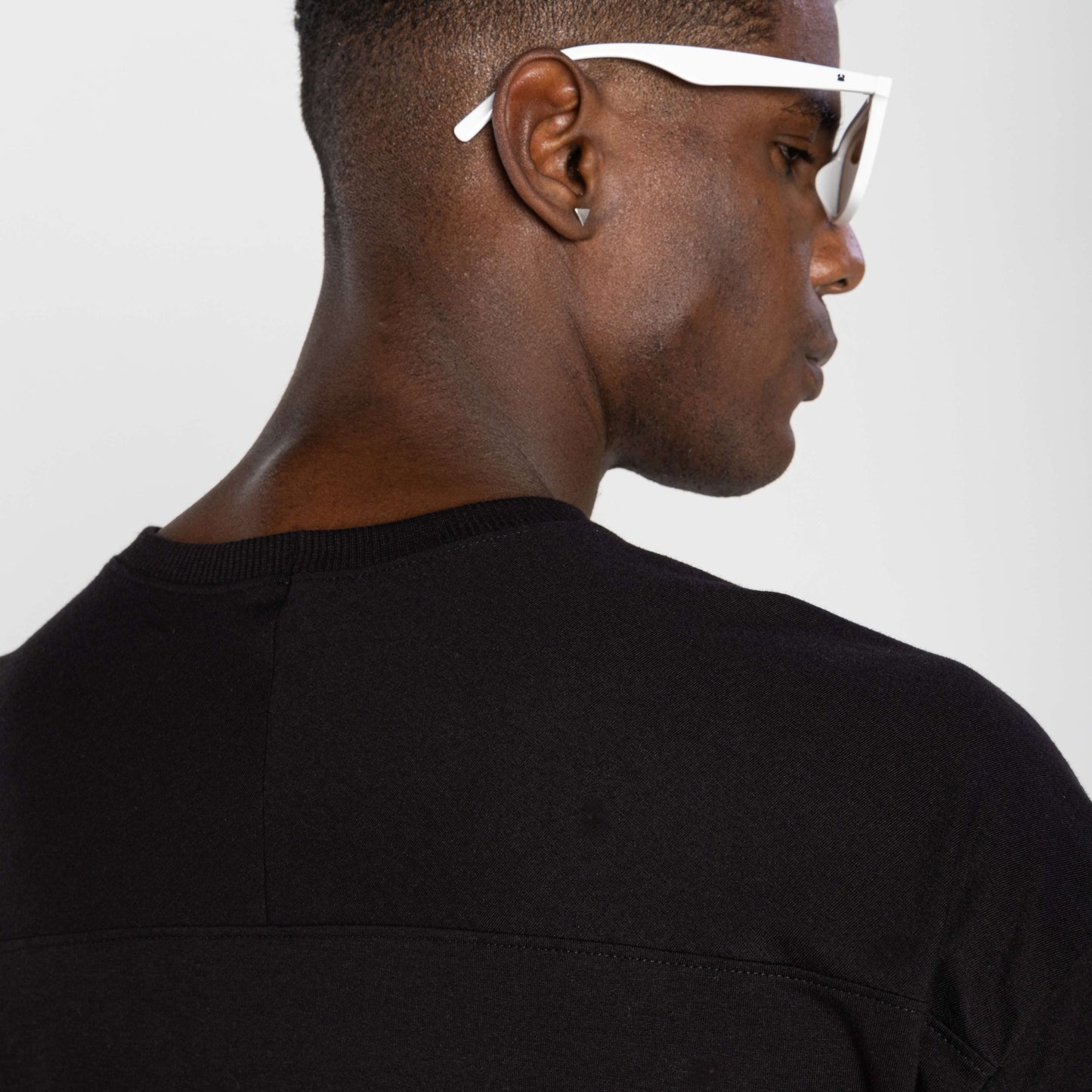 Tech T-Shirt Air Oversized Recorte Masculina - Preto