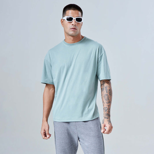 Tech T-Shirt Air Oversized Recorte Masculina - Verde Chá