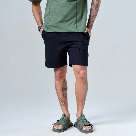 Bermuda Moletom Tech NoLiquid Zíper Masculina - Preto