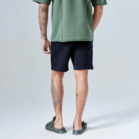 Bermuda Moletom Tech NoLiquid Zíper Masculina - Preto