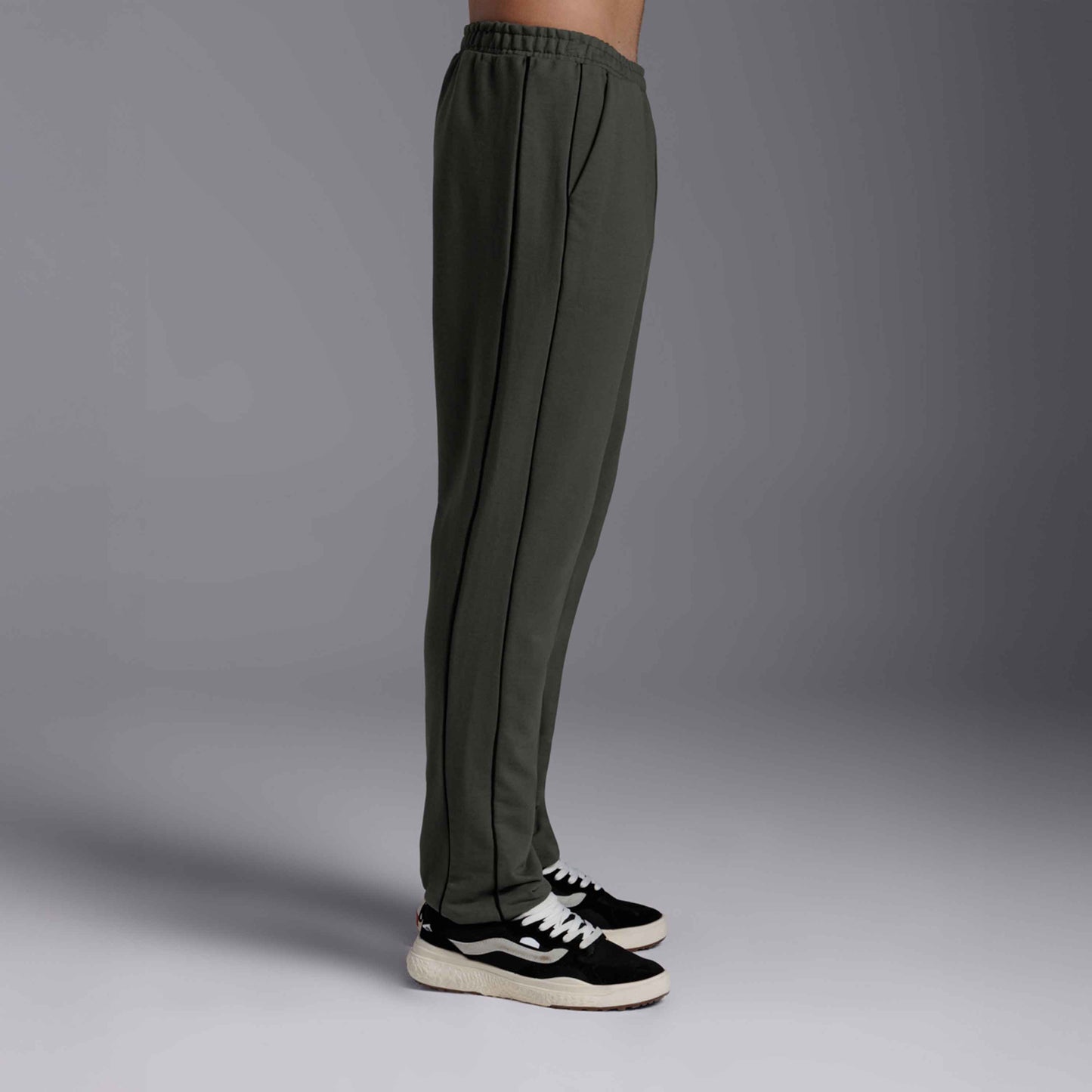 Calça Reta Moletom Tech NoLiquid Contraste - Verde Figo