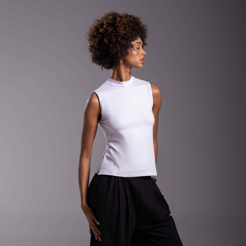 Regata Tech Anti Odor Gola Alta Feminina - Branco