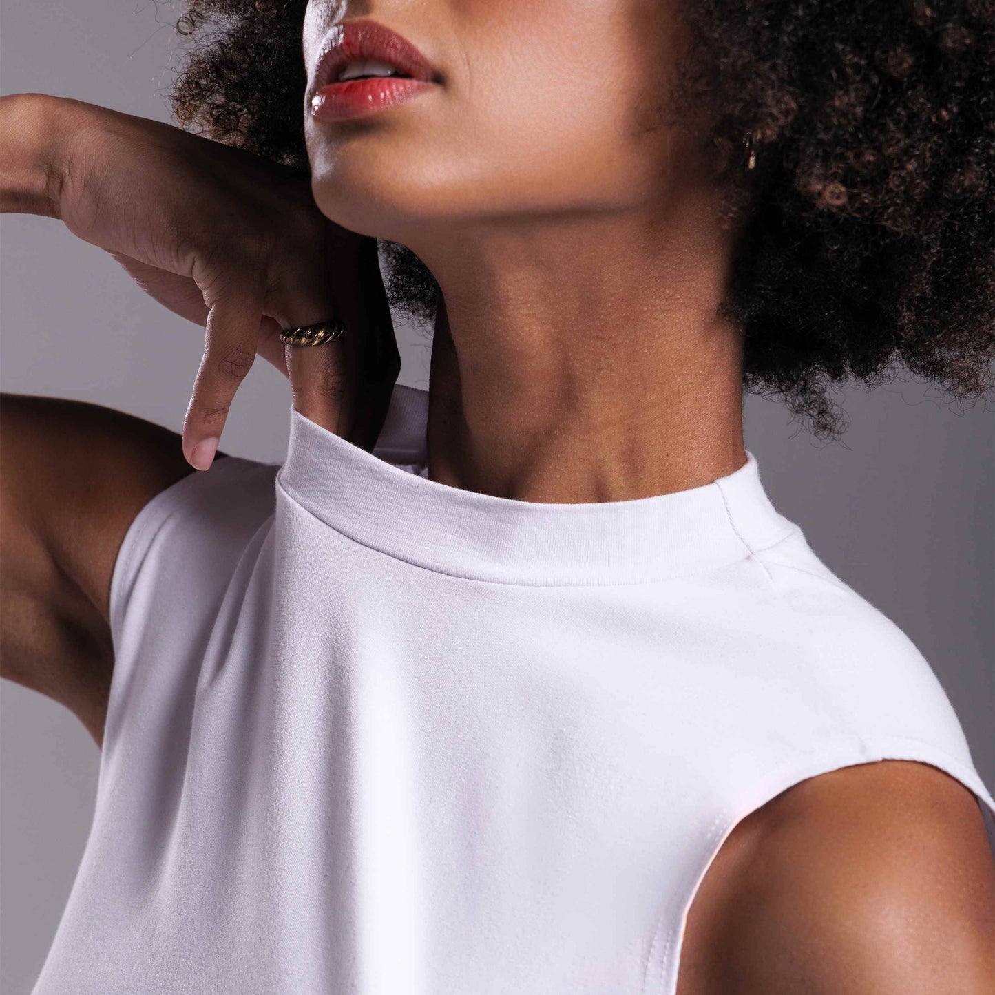 Regata Tech Anti Odor Gola Alta Feminina - Branco