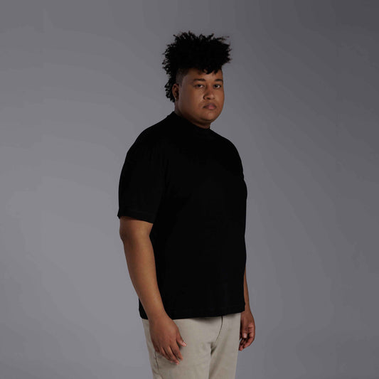 Tech T-Shirt Comfort Anti Odor Gola Alta Plus Masculina - Preto