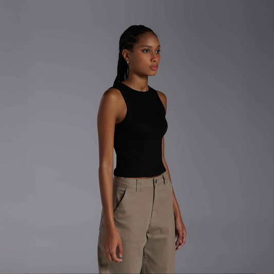 Cropped Ribana Tech Anti Odor Feminino - Preto