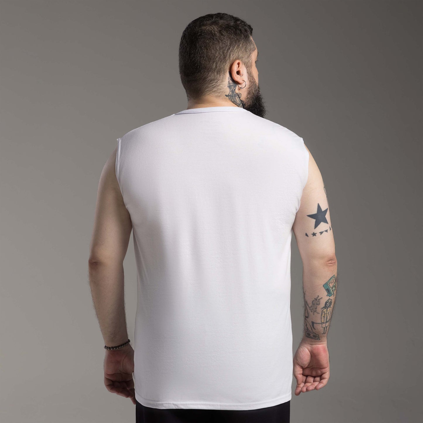 Regata Tech Air Alongada Plus Masculina - Branco
